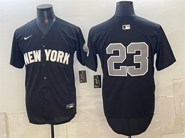 Men's Black New York Yankees #23 Don Mattingly Limited Stitched Baseball Jersey